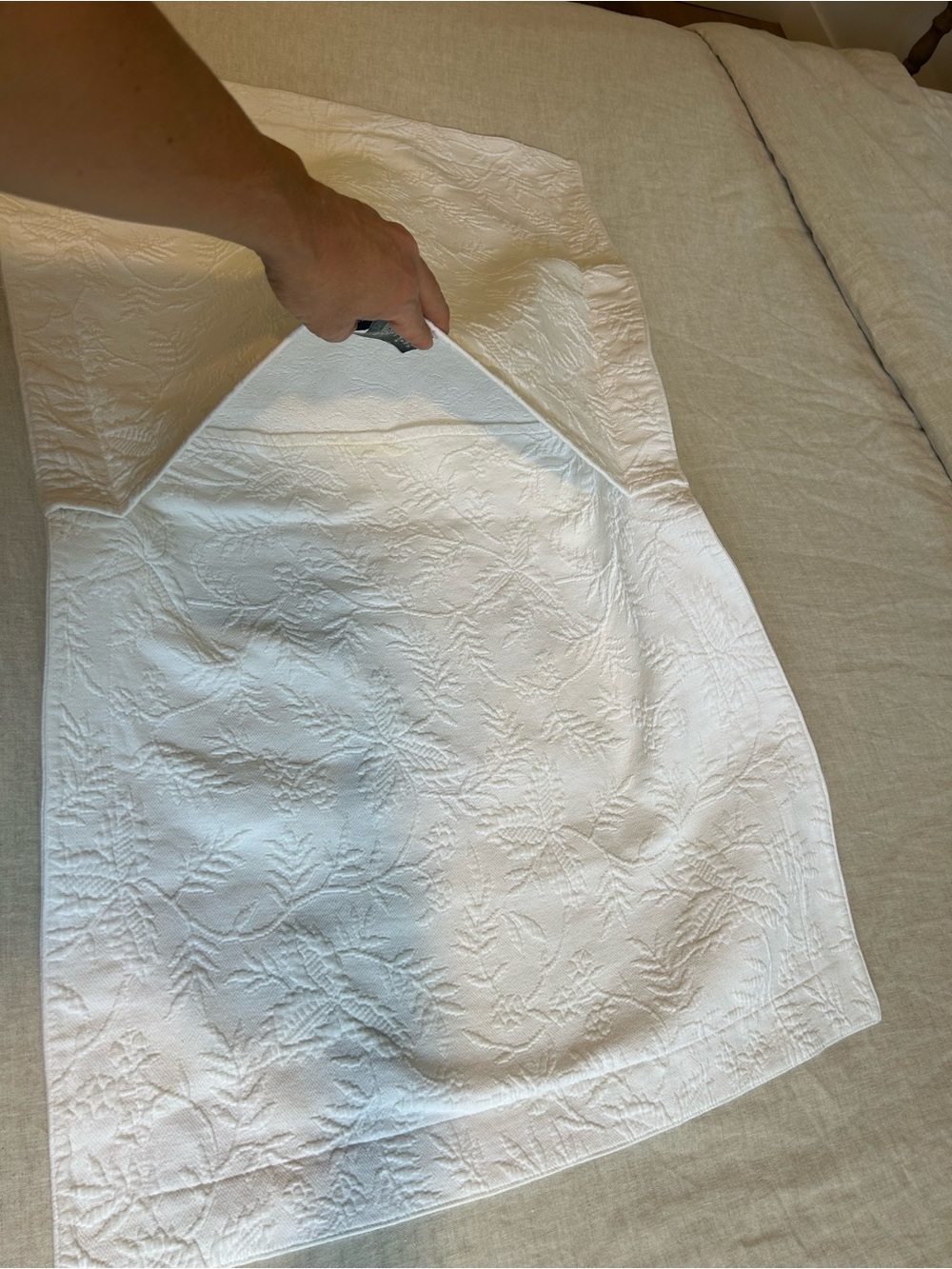Ralph Lauren 100% cotton King White quilted Sham